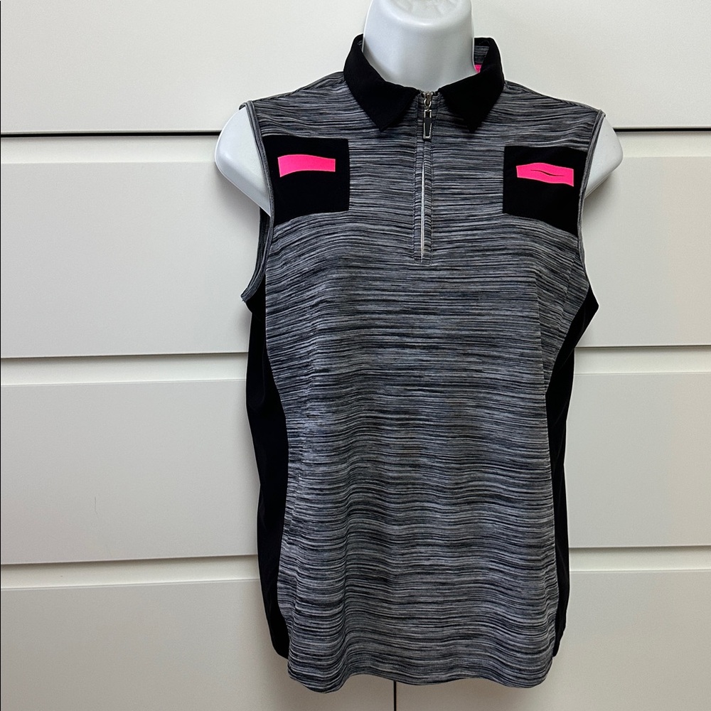 Jamie Sadock Women's Sleeveless Golf Polo Shirt
Gray Size S